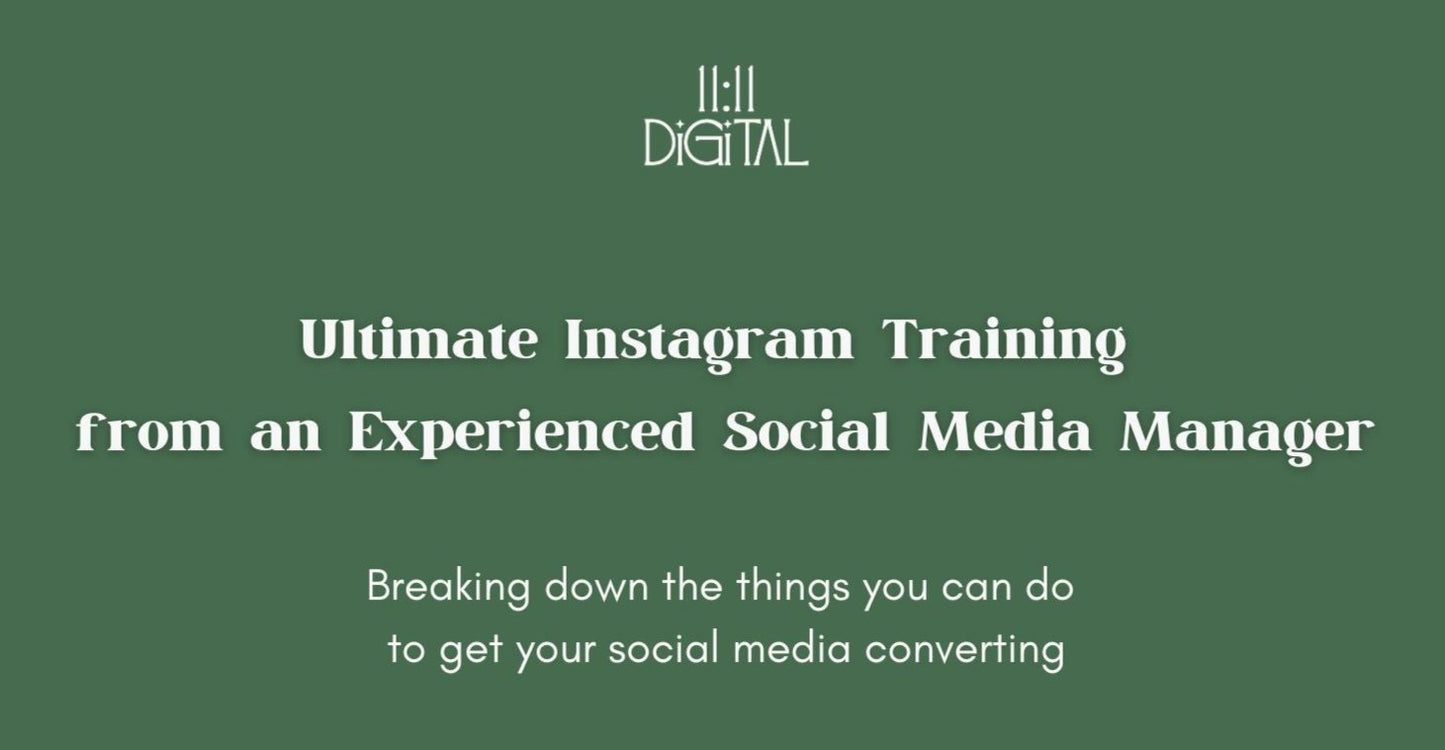 Ultimate Instagram Training
from an Experienced Social Media Manager digital download